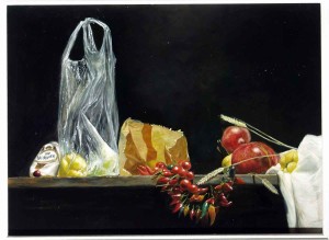 TEMPERA GRASSA SU TAVOLA 30 X 40 cms - fat tempera on wood
