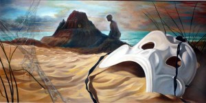 TEMPERA GRASSA SU TAVOLA 75X150 cms / fat tempera on wood