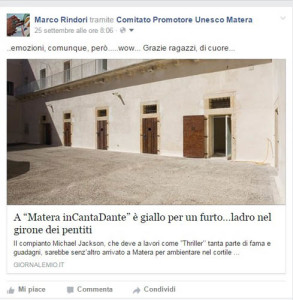 FURTO TAVOLA D.C. MATERA